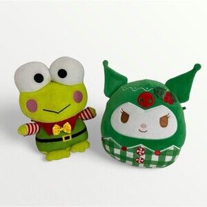 2 Sanrio Holiday Plush Keroppi Elf 2023 Kuromi Christmas Squishmallow 2024 Toys